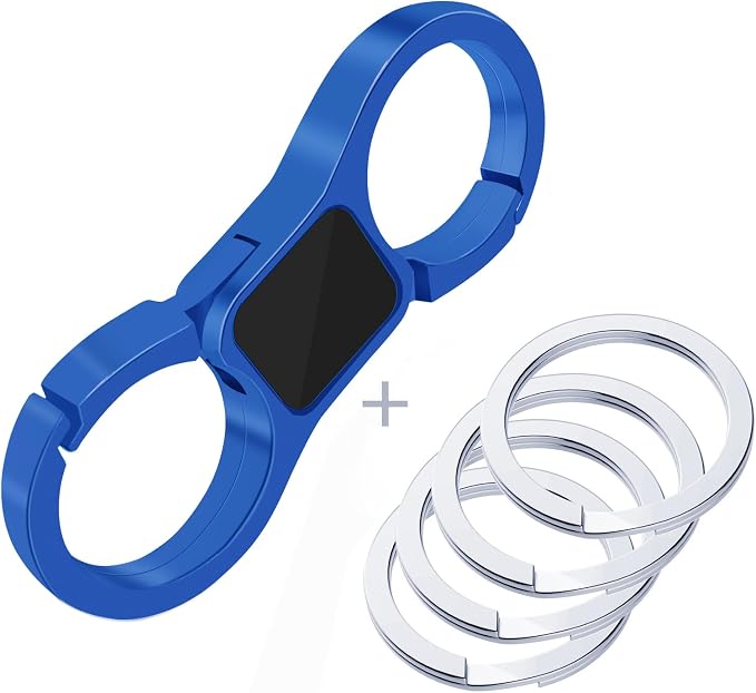 Idakekiy Key Chain Quick Release Spring with 4 Key Rings Heavy Duty Car Keychain Organizer for Men and Women