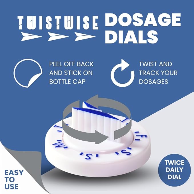 Twistwise™ Twice Daily Dosage Tracking Dial - 4-Pack