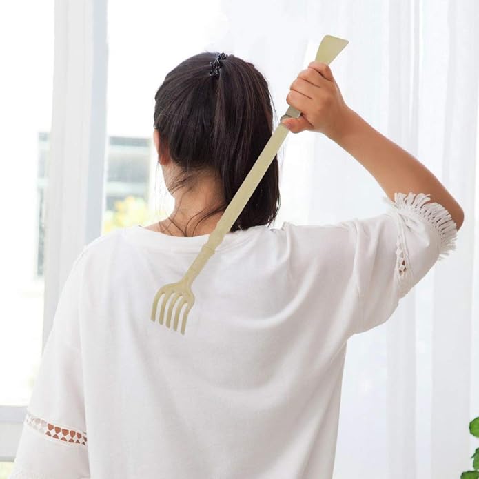 FOMIYES Massage Claw Shoehorn Two-in-one Tool Long Handle for Easy Use for Elderly Disabled Travel Durable Pp Material