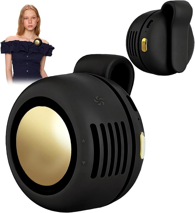 Portable Clip-On Fan, Mini USB Rechargeable 360° Rotatable Fan, Personal Fan 3-Speed Silent Mini Bladeless Fans