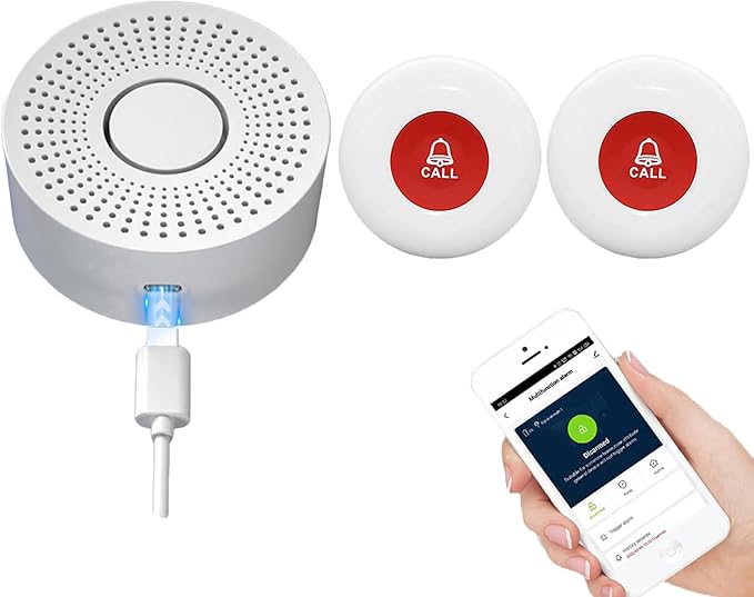 WiFi Caregiver Pager Call Button Wireless Nurse Alert Call Bell Emergency Alert Pager at Home for Elderly Patients
