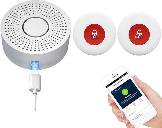WiFi Caregiver Pager Call Button Wireless Nurse Alert Call Bell Emergency Alert Pager at Home for Elderly Patients