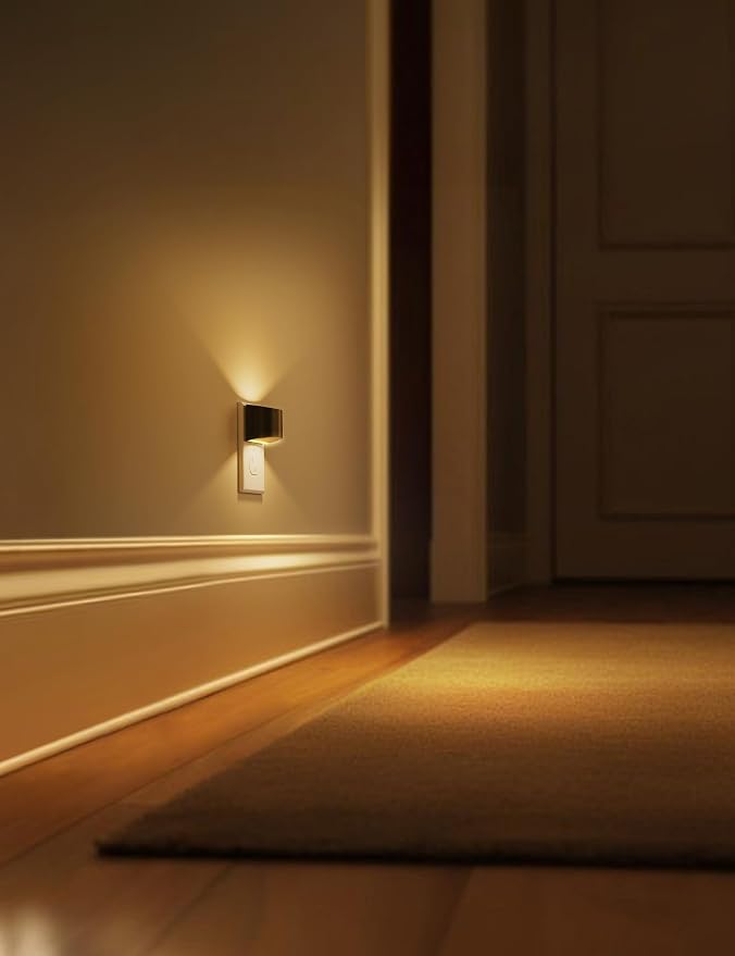 L LOHAS LED Night Lights Plug into Wall 2 Pack, Dusk to Dawn Nightlight | Plug in Night Light with Brightness Adjustable, 3000K Soft White