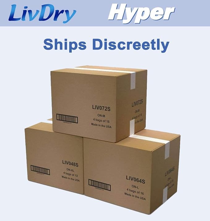 LivDry Incontinence Pad Insert for Men and Women | Extra Absorbency with Odor Control (Hyper 2800 (64 Count))