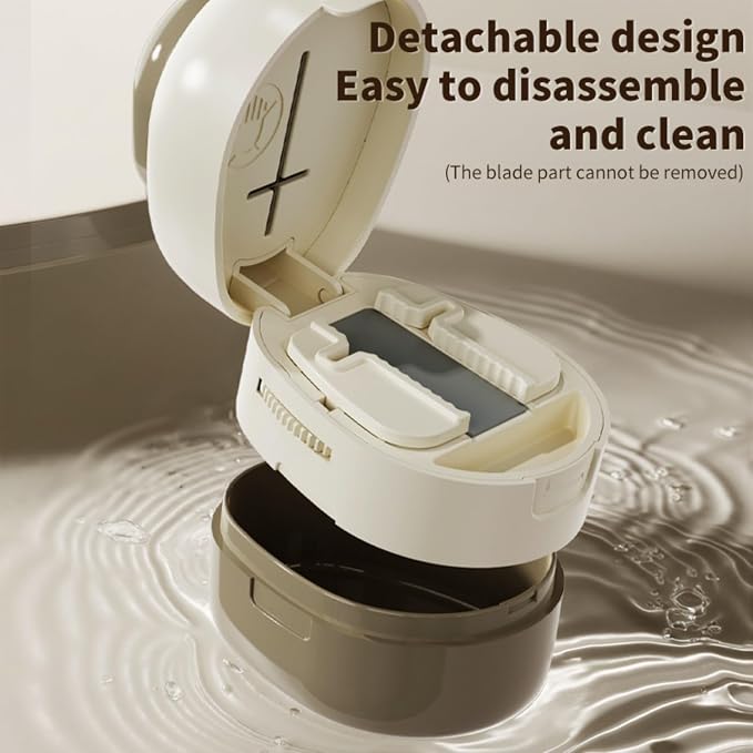 Pill Cutter Splitter with Storage Box, Adjustable Vertical Press Pill Splitter for Small/Tiny Pills Vitamins Tablets, 1/2 & 1/4 Precise Cutting, Hidden Sharp Blade, Multi-Pill Cutting Design