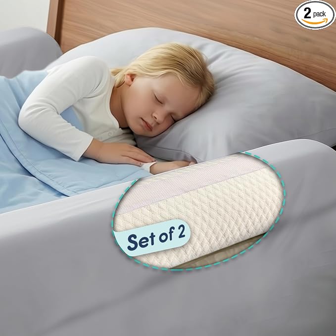 Hiccapop 2-Pack, Foam Bed Bumper for Toddlers, Foam Bed Rail for Toddlers