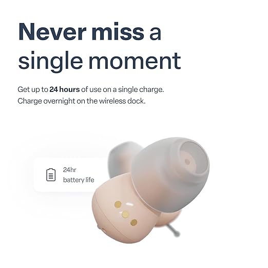 Audien Atom One OTC Hearing Aids - Wireless, Rechargeable, and Comfortable | Clear Sound in a Small, Discreet Design for Seniors & Adults with Hearing Loss