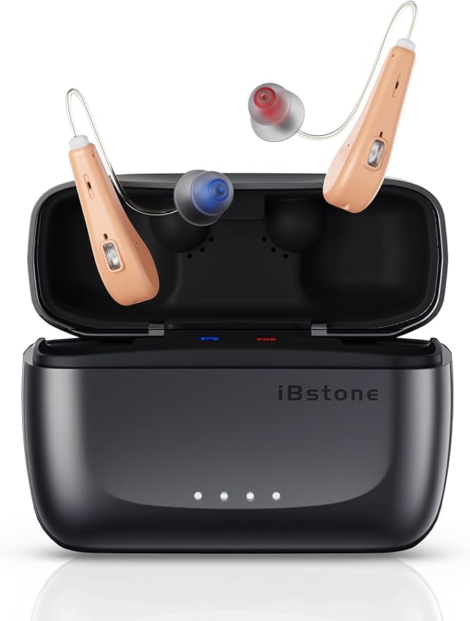 iBstone Edge Hearing Aids for Seniors Adults – Superior Sound Quality, IP67 Waterproof & Sweatproof, Durable for Outdoor Sports, Rain & Sweat, 1.5H Fast Charging