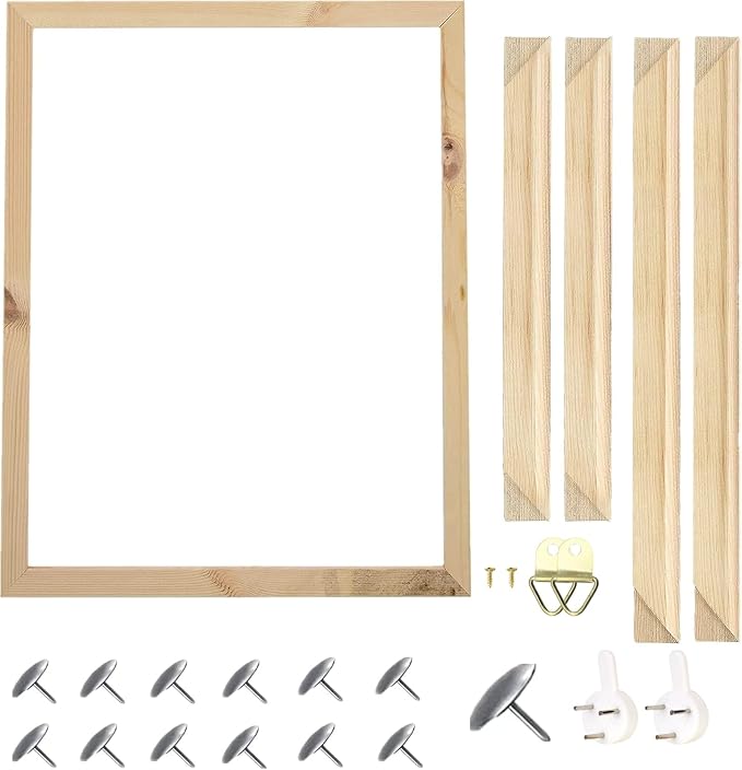 Wooden Frame DIY Picture Frames Art Suitable for Home Decor Painting Digital Diamond Drawing Paintings, Display Pictures 11.8x15.7 picture frames for wall (30 * 40CM)