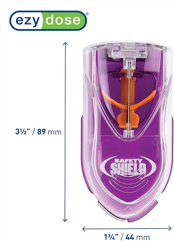 EZY DOSE Pill Cutter with Safety Shield and Magnifier, Daily Usage, Safely Cut Pills and Vitamins, Accurate and Easy Cutting, Color May Vary, BPA Free