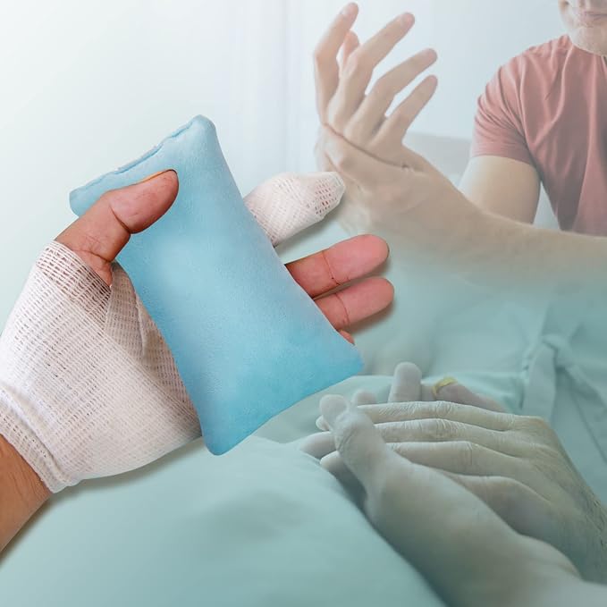 SWISSELITE Hand and Finger Contracture Cushion, Palm Grips with Elastic Band or Separator, Hand Grab Pad for Rehab Patient Palm Protect, Help with Hand Rehabilitation