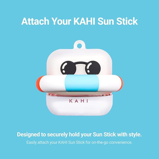 KAHI Airy Fit Sun Stick Tube Silicone Keychain Holder Bag Charm Case | Soft Silicone Holder, Scratch Protection, Portable Keyring, Cute Bag Charm, Travel-Ready, Easy SPF Access