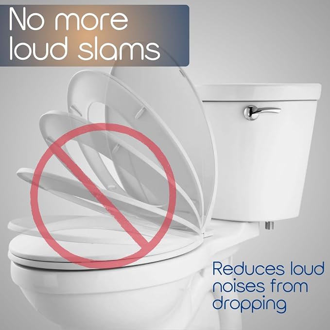 Toilet Seat Bumpers for Use with Bidet with Extra Strong Adhesive, 5pk | Stops Sliding & Wobbling, Distributes Weight Evenly to Prevent Damage to Seat or Bowl, Mutes Seat Slamming