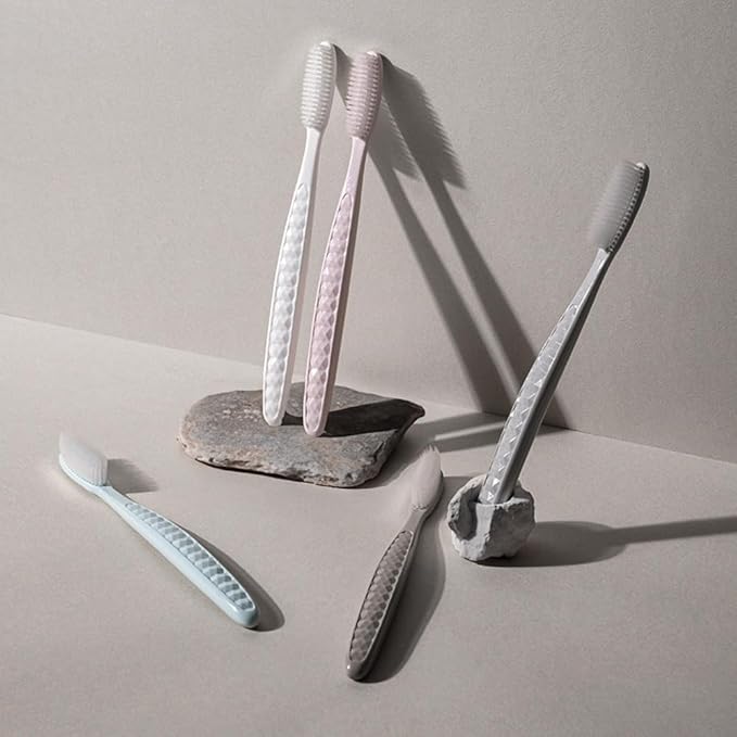 WANGTA Basic Stone – Extra Large Toothbrush – 1.6 inch (4 cm) Wide Head | 4,000 Bristles for Deep Cleaning & Gum Care | Made in Korea Premium Oral Care (10 Pack)