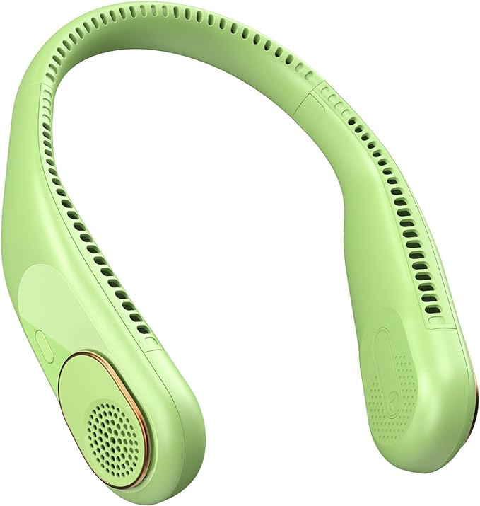 SWEETFULL Portable Neck Fan: 5200mAh Bladeless Personal Fan | 4 Speeds, 20H Max Runtime, No Hair Twist Quiet Wearable Fan for Travel | Birthday Gifts for Men Women Mom Dad