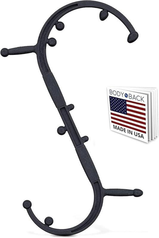 Body Back Buddy Elite – USA Made – Trigger Point Massage Tool (Black)