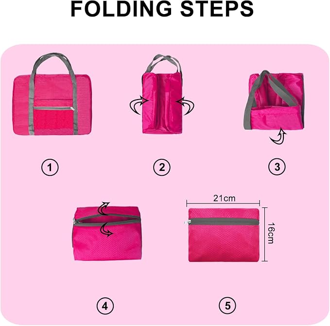 For Spirit Airlines Personal Item Bag 18x14x8 Foldable Carry on Bags for Airplanes Travel Duffel Bags for Women and Men