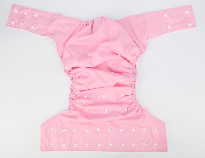 Teen Adult Cloth Diaper Nappy Reusable Washable for Disability Incontinence Women Girls (Pink)