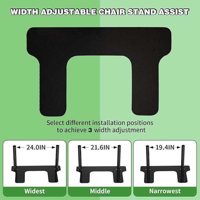 Heavy Duty Couch Stand Assist, Height & Width Adjustable Standing aid & Support Device, Chair/Sofa Stand Assist for Elderly Mobility & Daily Living Sit to Stand(400LBs Loading, Black)