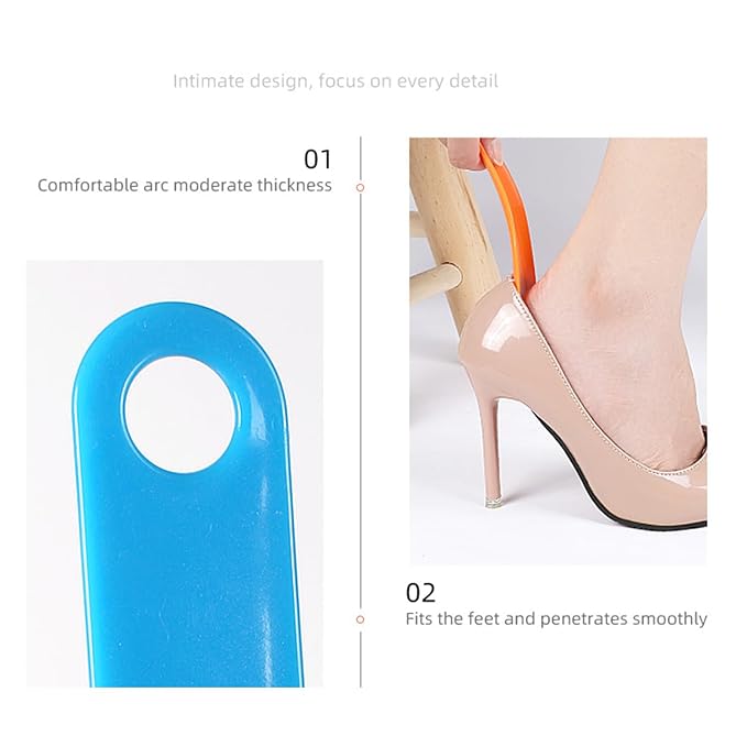 Guojiang Lazy Shoe Helper Unisex Handled Shoe Horn Easy On & Off Shoe Lifting Aid Tool Shoehorn Shoe Lifter Shoe Horn Long Handle