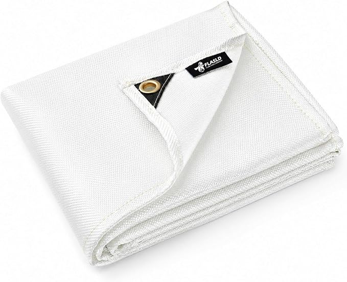 FLASLD Heavy Duty Welding Blanket Fiberglass Fire Blanket Protect Work Area from Sparks, Insulated Blanket for Smoker&Grill Accessories (40 x 40 inches)