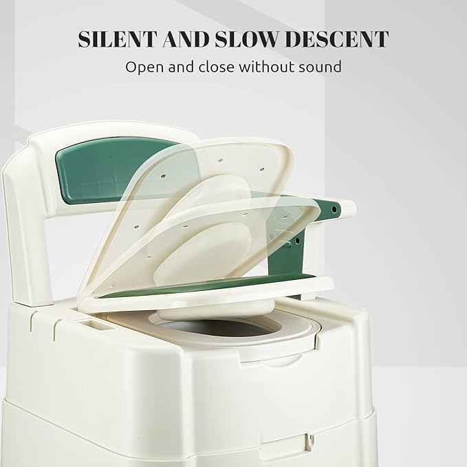 Bedside Commode, Portable Toilet for Adults, Commode Chair for Toilet with Arms, Height Adjustable, 2 Toilets and Induction Night Light, Potty Chair for Elderly and Disabled