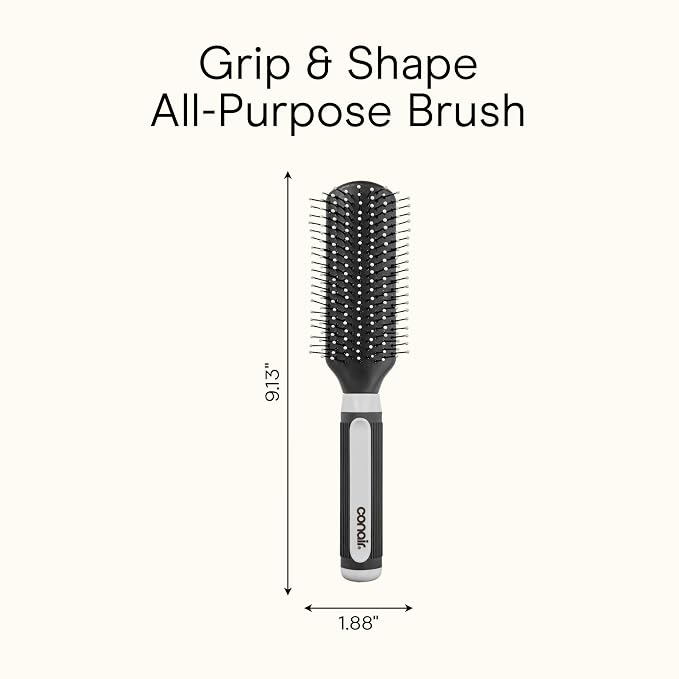 Conair Salon Results Detangling Hairbrush - For Men and Women, All Hair Types with Nylon Bristles