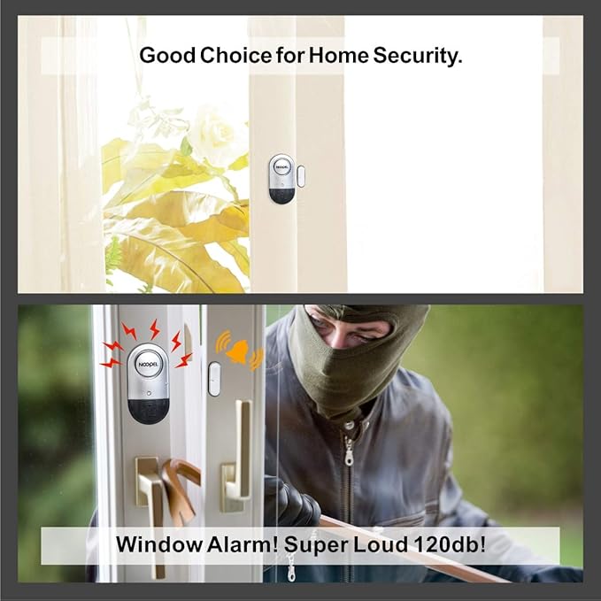 Door Alarms for Kids Safety, 6 Pack 120dB Pool Alarm Sensor for Doors and Windows, Window Alarms for Home Security, Burglar Intruder Entry Alert for Toddlers Personal Security
