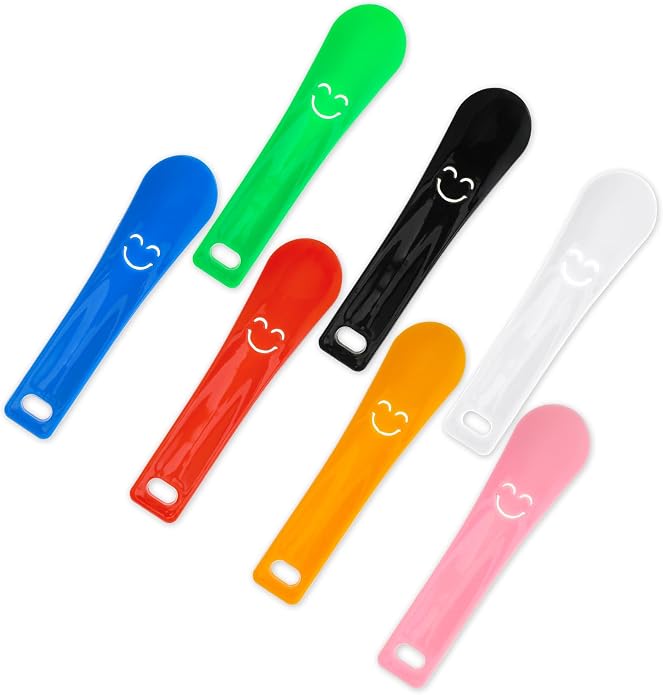 7 Pcs Plastic Shoe Horns, Shoe Horn | PP Material 5.8 Inch Short Shoe Spoon Various Colors Available for Men, Women, Kids, Travel & Home Use