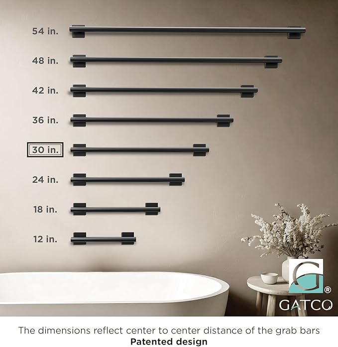 Elevate 30" L Grab Bar, Matte Black