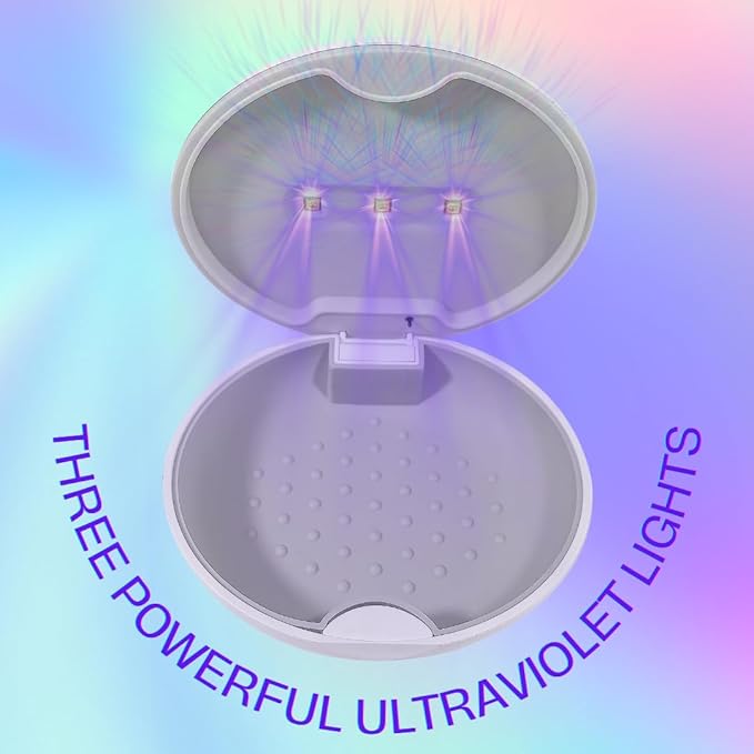 UVC Retainer Case, TARE Case, Compatible with Invisalign, UVC Mouth Guard Case, Dental Braces Case Slim Battery Powered, Aligner, Mouth Guard Case (White)