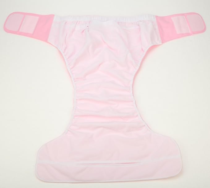 Large Teen Adult Cloth Diaper Nappy Reusable Washable for Disability Incontinence with Hook and Loop for Women (Pink (Large 26in to 50in))