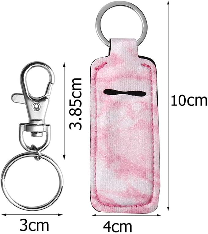 Pengxiaomei 3 Pcs Chapsticks Holder Keychain for Lipstick, Stocking Stuffers for Teen Girls Women Small Christmas Gifts