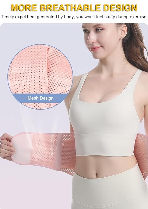 Lightweight Back Brace for Lower Back Pain Women Men, Lumbar Support Waist Support Brace for Women Lower Back Pain Relief Products, Hip Belt Waist Belt Sciatic Nerve Brace for Women Men (Black, Large)