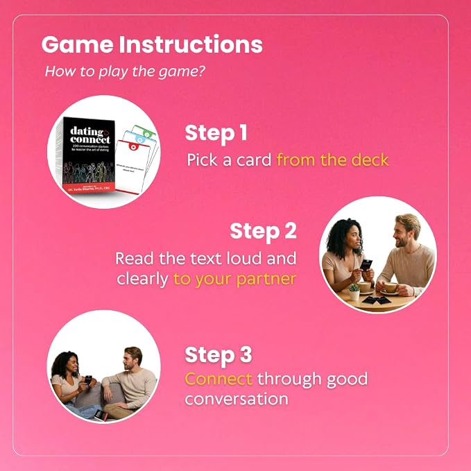 Life Sutra Dating Connect - 220 Conversation Cards for Couples - Card Games for Adults - 4 Dating Phases to Build Strong Relationships - Developed by US Based Psychologist