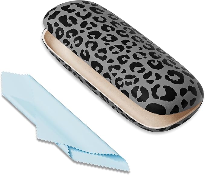 Eyeglasses Case, Portable Hard Shell Protective Case for Glasses, Eyeglass Holder Box for Women with Cleaning Cloth