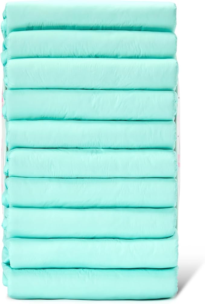 Littleforbig Adjustable Tapes Adult Diaper 10 Pieces - ABDry Ultra Absorbent Diapers 6500 mL Green (Medium 28"-38")