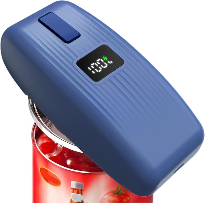 Electric Can Opener with LED Display, Can Opener Electric for Seniors | One-Touch USB Rechargeable Battery Automatic Can Opener for Kitchen or Arthritis, Hands-Free, Smooth Edge, Compact, Cordless