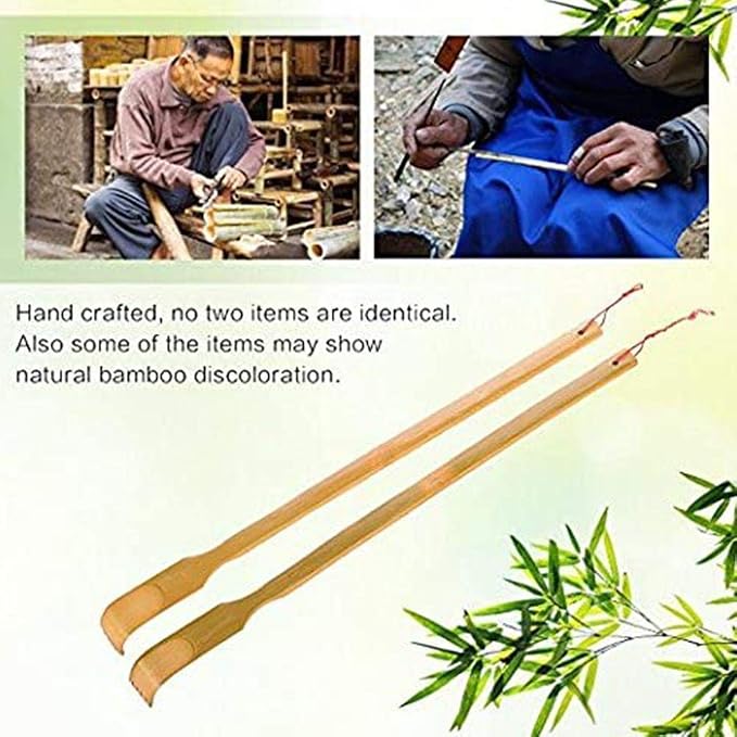 Wooden Bamboo Back Scratcher - Back Scratchers for Adults Men Women, Bamboo Back Scratchers & Wooden Massage Tools, Long Handle Itchy Scratch Relief, Christmas Men's Gifts and Grandpa Gifts Massager