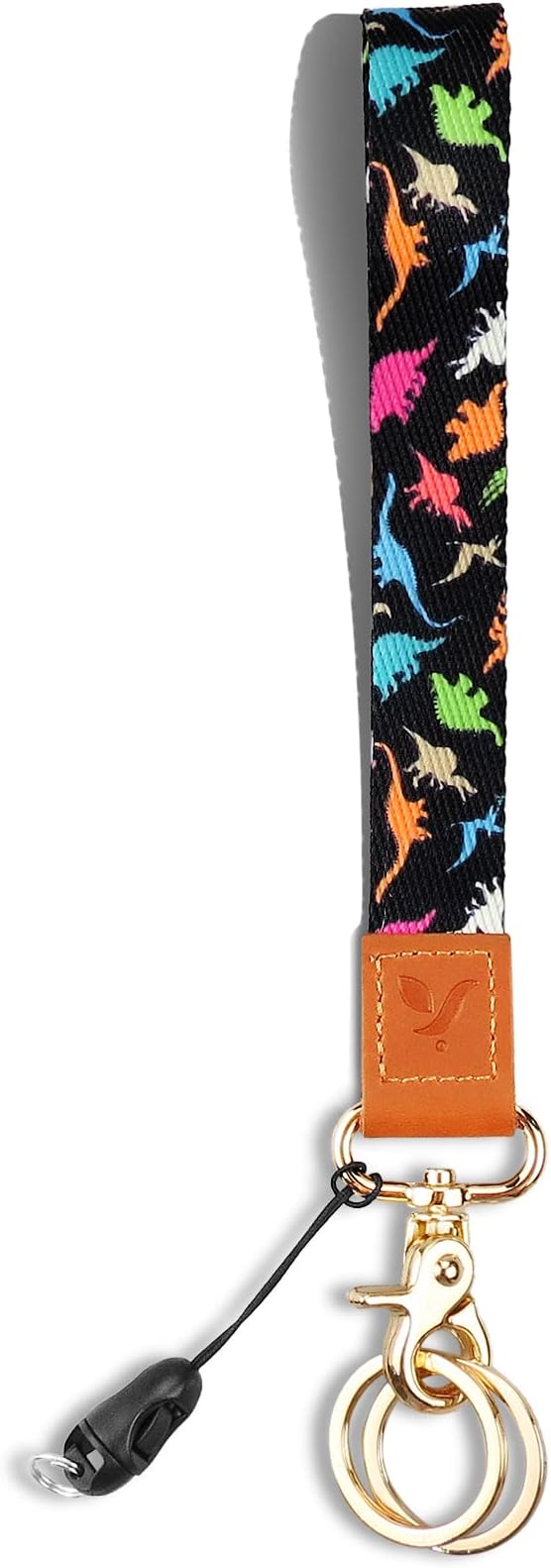 Yiflin Cute Wrist Lanyard for Keys, Keychain, Wallet, Id Holder, Cell Phone, Wristlet Lanyard Key Chain Holder（Colored Dinosaur S）