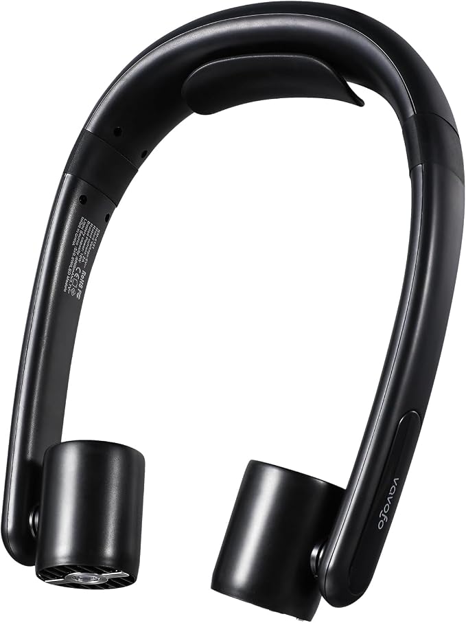 VAVOFO Portable Neck Fan with Book Light, Hands Free Wearable Cooling Fan | 6000mAh Rechargeable, 3 Speeds, 250° Adjustable, Ideal Gift for Reading, Travel, Office, Hiking, Fishing & Sports