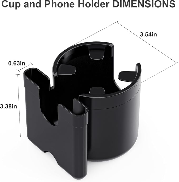 2-in-1 Cup and Phone Holder for Walker, Wheelchair, Rollator | Cup and Phone Holder Compatible with Drive Medical Nitro Rollator, Safe and Steady, Easy installation