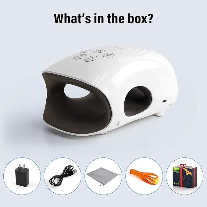 cotsoco Hand Massager - 3Massage Sizes, Cordless Hand Massager with Heat & Compression for Arthritis and Carpal Tunnel, Gift for Men Women Family Friends, Relaxation at Home, Office, Outdoors, White