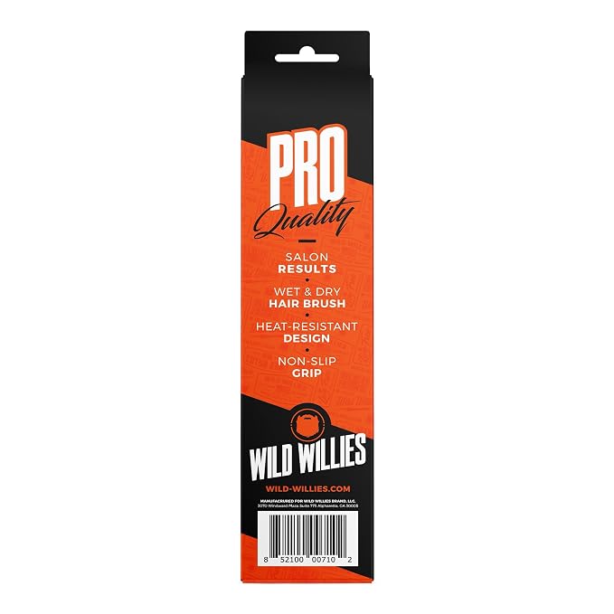 Wild Willies Round Beard Brush, The Better Brush - Round Bristle Beard Hair Brush for Men, Heat-Resistant Curling Comb for Blow Drying - Premium Grooming Tool for Styling Hair or Beard, All Hair Types