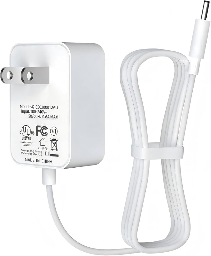 for Aura Frame Power Cord Replacement, UL Listed Charger for Aura Carver AF900 AF100 Digital Picture Frame with 5FT Charging Cable