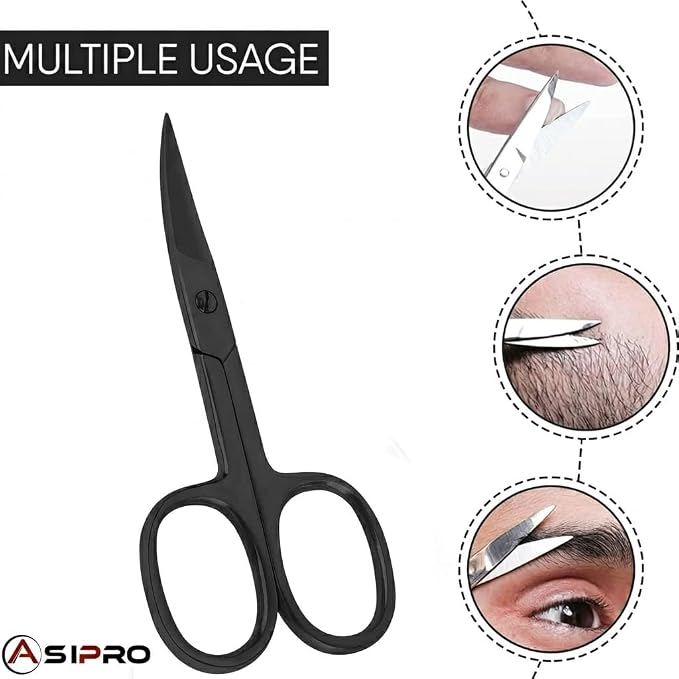 Nail Scissors for Women & Men with Pouch Manicure Gifts Scissors for Nails Toenail Scissors Adults Tijeras para Uñas Fingernail Scissor Toe Nail Scissors Curved