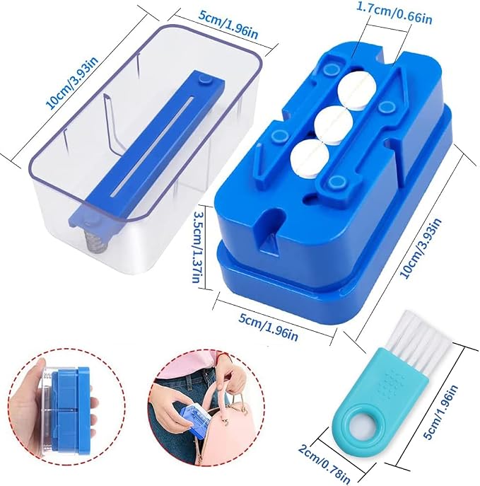 Pill Cutter Splitter for Small and Tiny Pills, Abnaok 1/2 Pill Splitter for Small Pills,Vitamins, Tablets in Half or Quarters, Accurate and Easy Cutting, Stainless Steel Blade