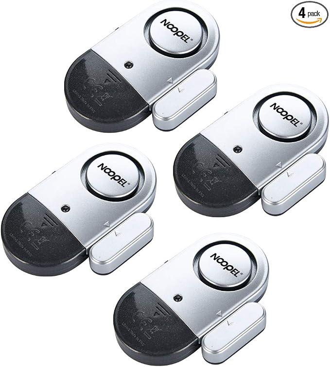 Door Alarms When Opened for Kids Safety, 4 Pack 120dB Loud Window Sensors for Home Security, Pool Alarms, Door Alarm Sensor for House Hotel Sheds Caravans