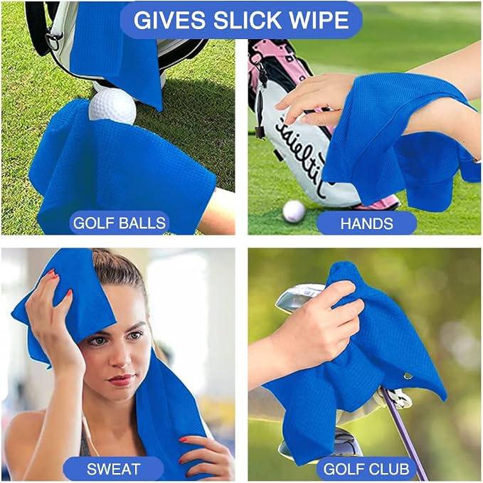 Hafhue Swing Swear Look for Golf Towel, Golf Accessory for Golf Bags, Embroidered Golf Towels with Clip, Retirement Gifts for Grandma Mom Sister Golfs Lover, Christmas Birthday Gifts for Men