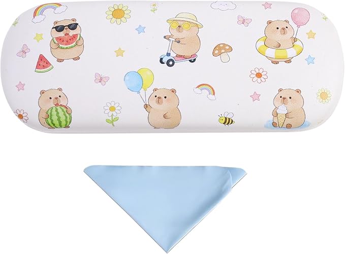 PERFECTSIGHT Hard Shell Eyeglasses Case, Kawaii Protective Glasses Case for Kids, Cute Eyeglass Case for Women Men Girls